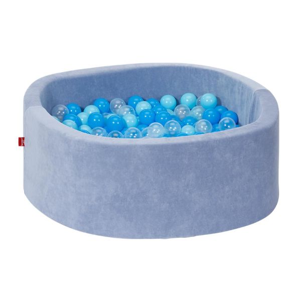 Knorrtoys - Bällebad soft - "Soft blue" - 300 balls soft blue/blue/transparent