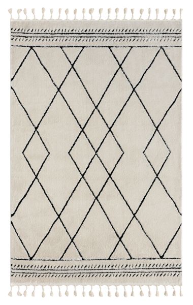 Teppich Moroccan Comfort, 160 cm x 230 cm, Farbe weiß, rechteckig, Florhöhe 19mm