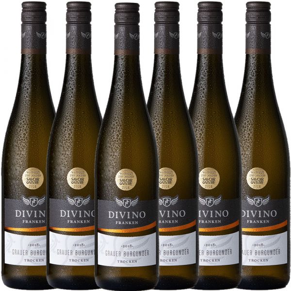 Divino Grauer Burgunder Qualitätswein 2018 trocken 6er - Karton
