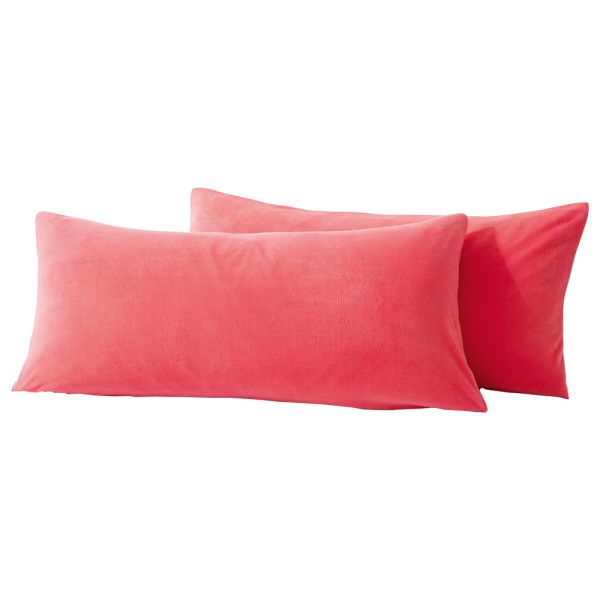Dreamtex Nicki-Kissenbezüge, je ca. 40 x 80 cm, 2er-Set - Pink