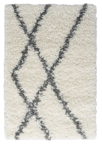Teppich Laure , 60cm x 90cm, Farbe Weiß, rechteckig, Florhöhe 37mm