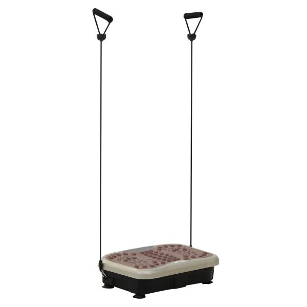 HOMCOM Vibrationsplatte Vibrationstrainer Vibrationsgerät Fitnesstrainer LED-Anzeige USB-Lautspreche