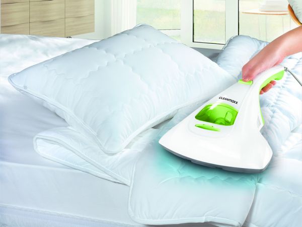 CLEANmaxx Milben-Handstaubsauger mit UV-C-Licht 300W weiß/limegreen
