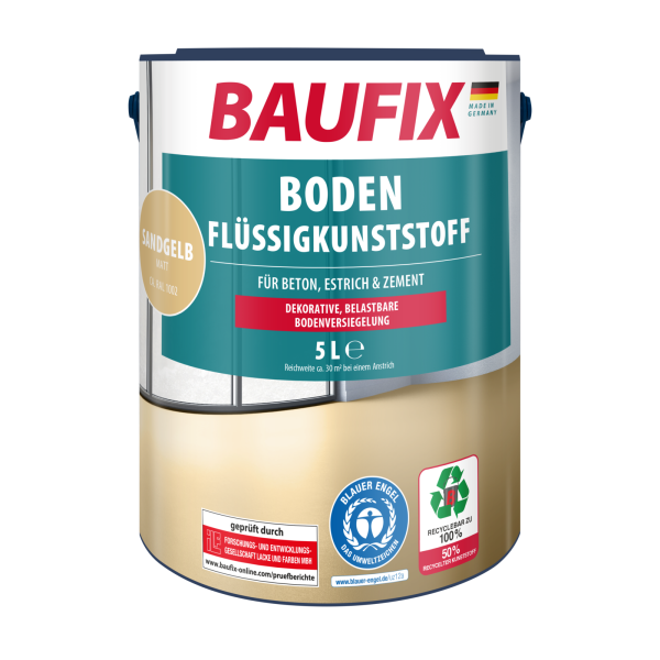 BAUFIX Boden-Flüssigkunststoff 5 l, sandgelb