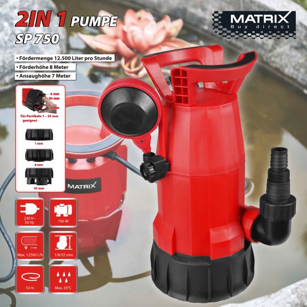 Matrix 2in 1 Pumpe 750W SP 750
