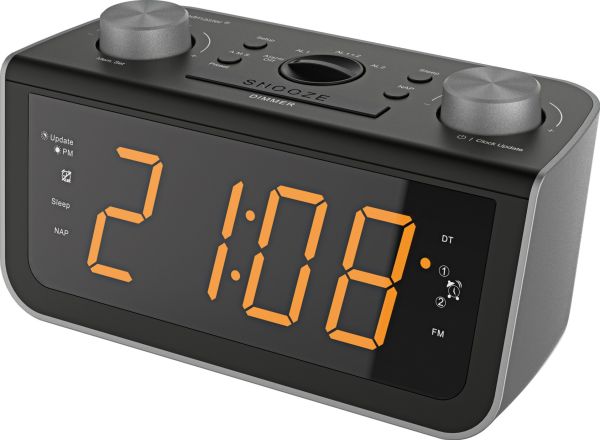 Soundmaster UKW PLL-Uhrenradio mit Jumbo Display und automatischer Uhrzeiteinstellung