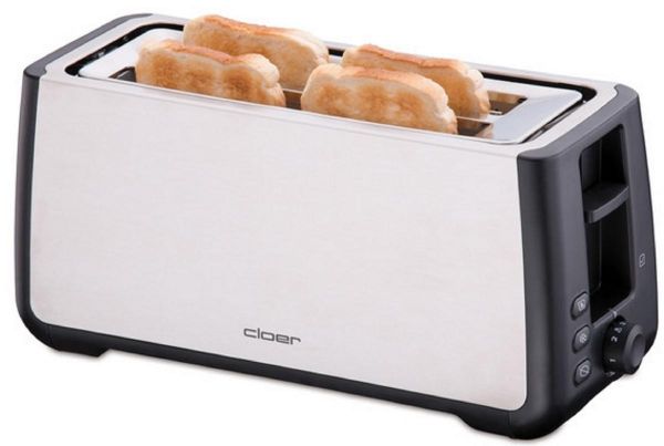 CLOER 4-XXL-Scheiben-Toaster,Edelstahl/schwarz