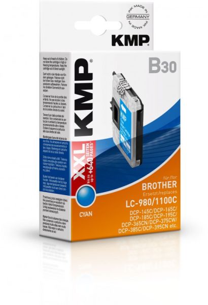 KMP B30 Tintenpatrone ersetzt Brother LC980C/LC1100C