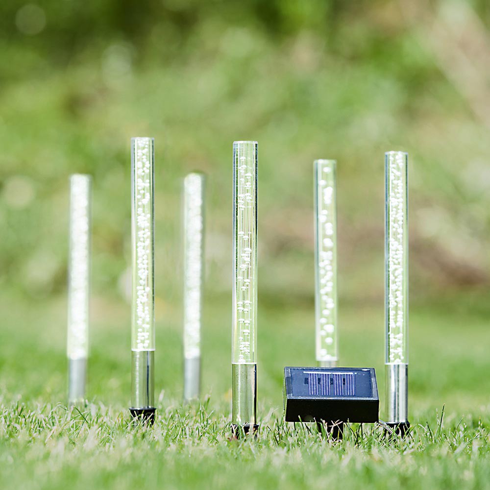 I-Glow LED-Solar-Garten-Sticks, 5er Set | Norma24