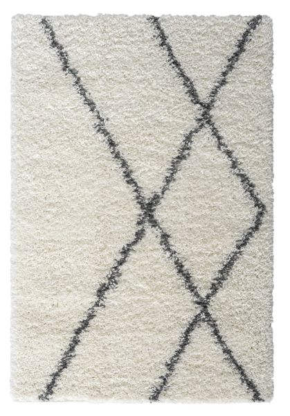 Teppich Laure , 100cm x 150cm, Farbe Weiß, rechteckig, Florhöhe 37mm