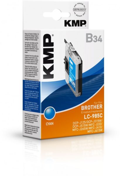 KMP B34 Tintenpatrone ersetzt Brother LC985C