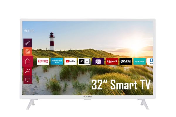 Telefunken XF32K550-W 32 Zoll Fernseher/Smart TV (Full HD, HDR, Triple-Tuner) - 6 Monate HD+ inkl.