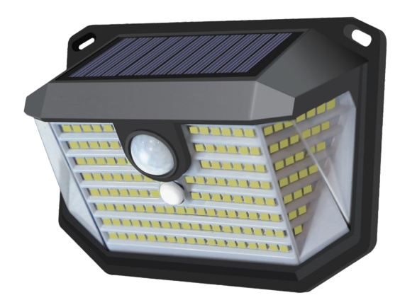 Solar-Wandleuchte mit PIR-Lichtsensor, mit 3 Lichtmodi