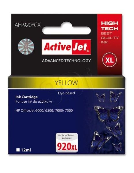 TIN ACTIVEJET AH-920YCX Refill für HP No.920XL yellow