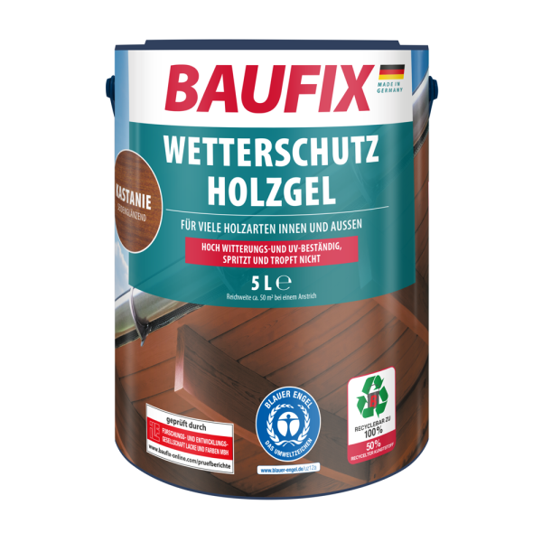 BAUFIX Wetterschutz-Holzgel Kastanie