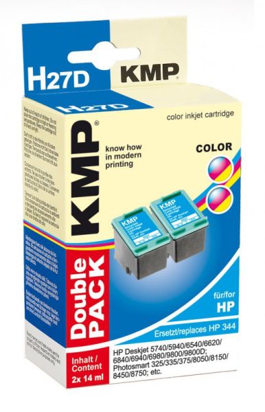 KMP H27D Tintenpatrone ersetzt HP 344 (C9363EE)