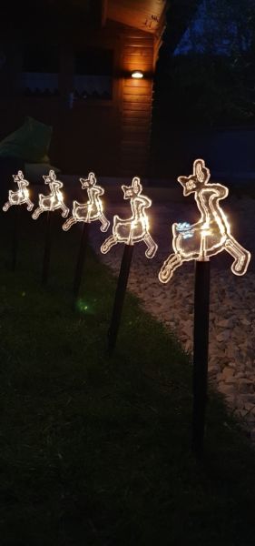 Star-Max LED-Leuchtstäbe - Rentier, ca. 37 cm