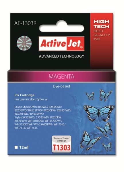 TIN ACTIVEJET AE-1303R Refill für Epson T1303 magenta 18ml