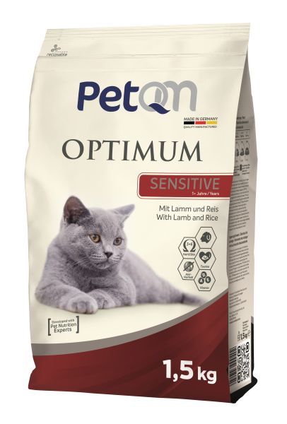 PetQM Optimum Cat Sensitive with Lamb & Rice 1,5 kg
