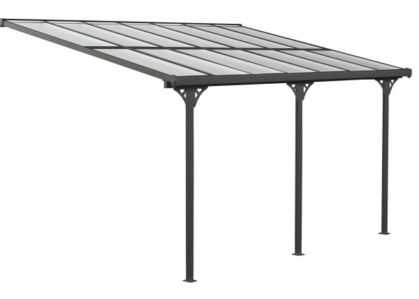 Westmann Aluminium Terrassendach Bruce schwarz 435x300 cm