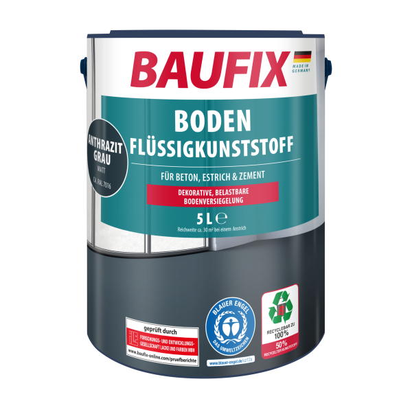 BAUFIX Boden-Flüssigkunststoff 5 l, anthrazitgrau