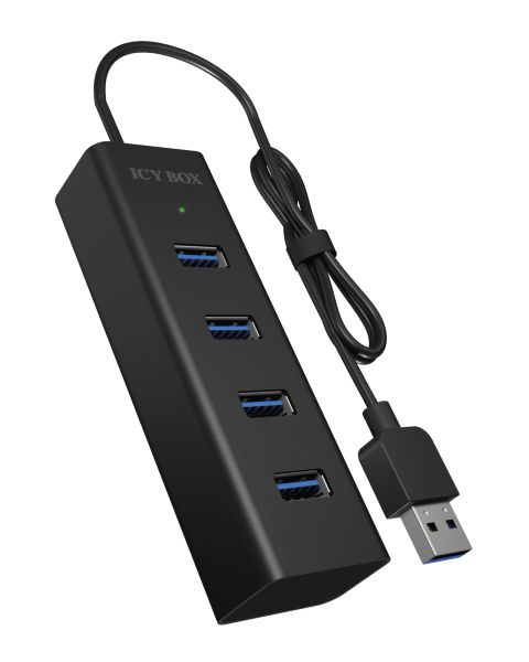 ICY BOX IB-HUB1409-U3, 4 Port Hub mit USB 3.0 Type-A Anschluss