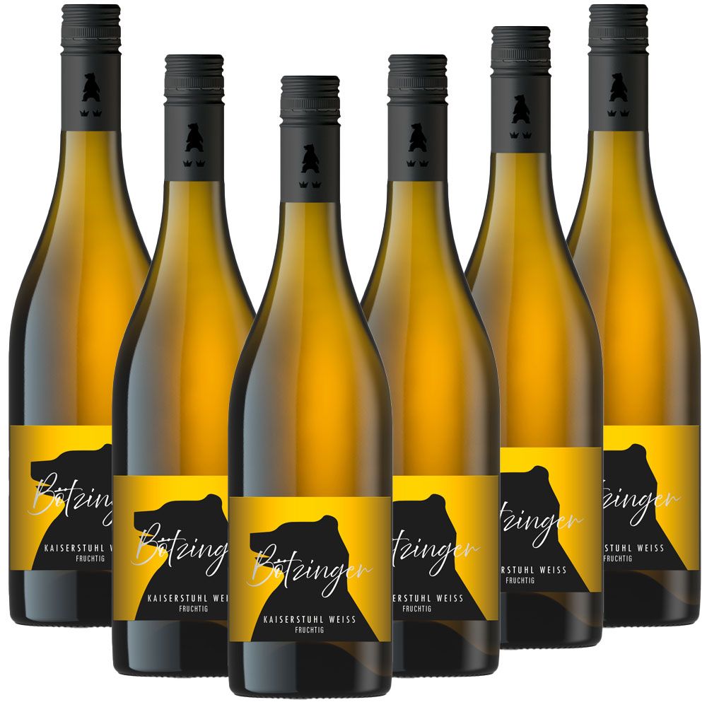 Der Bötzinger - Edition fruchtig Weißwein Qualitätswein lieblich - 6er Karton Winzergenossenschaft Bötzingen Norma24 DE