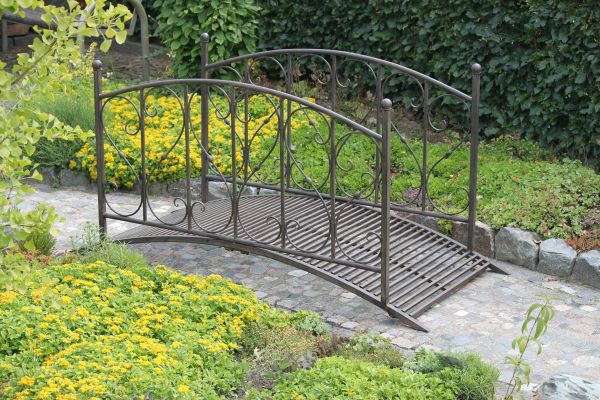 Garden Pleasure Gartenbrücke mit Geländer aus Metall