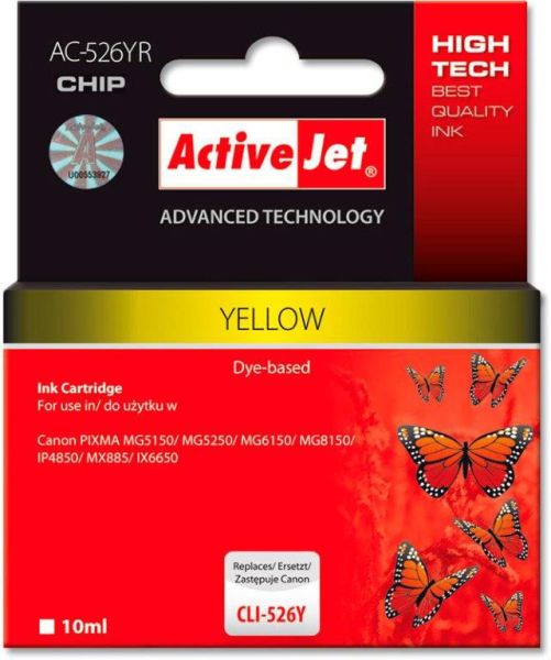 TIN ACTIVEJET AC-526YR Refill für Canon CLI-526Y yellow