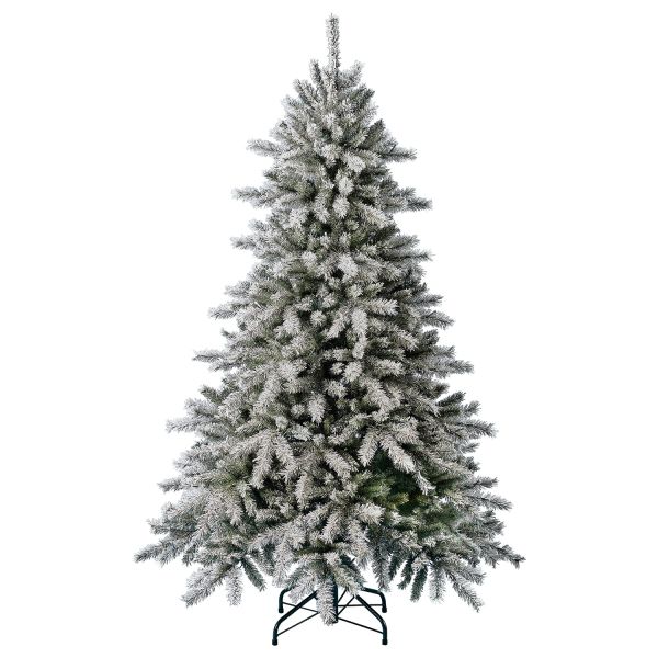 Evergreen Weihnachtsbaum Fichte Frost mit Lichterkette 150cm