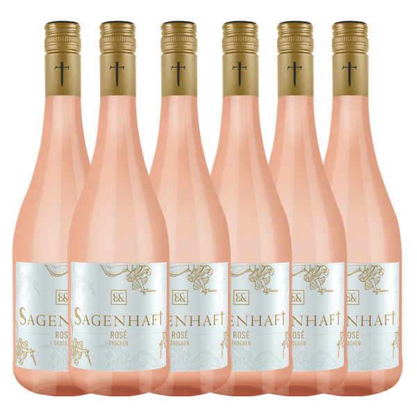 Sagenhaft Rosé Qualitätswein trocken 0,75L 6er Karton | Norma24 | Weinpakete