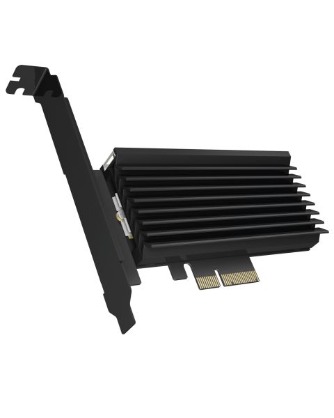 ICY BOX IB-PCI224M2-ARGB, Konverter für 1x M.2 NVMe für PCIe 4.0 x4 inklusive großem Kühlkörper