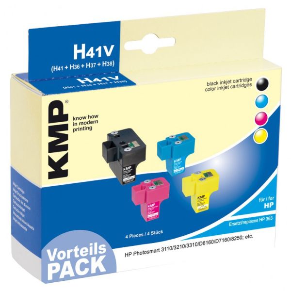 KMP H41V Tintenpatrone ersetzt HP 363 (C8771EE, C8772EE, C8773EE, C8721EE)