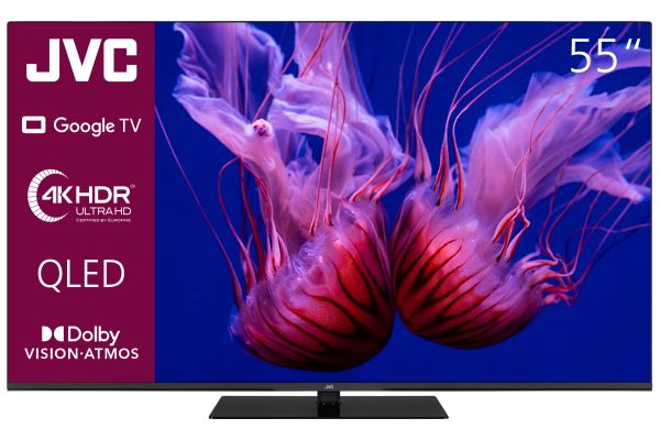 JVC LT-55VGQ8255 55 Zoll Google TV QLED Fernseher (4K UHD Smart TV, HDR Dolby Vision, Dolby Atmos)