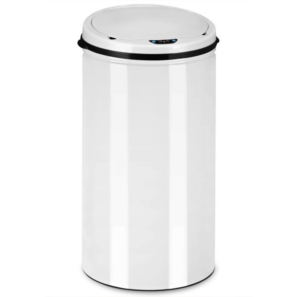 monzana® Sensor Mülleimer Edelstahl Weiß 40 Liter