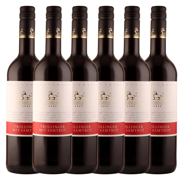 Winzer vom Weinsberger Tal Trollinger mit Samtrot Qualitätswein 0,75 l 6er Karton