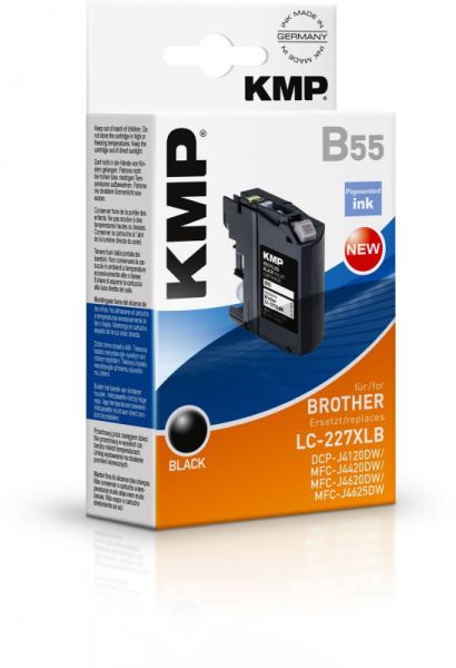 KMP B55 Tintenpatrone ersetzt Brother LC227XLBK