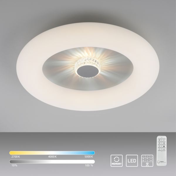 LeuchtenDirekt LED Deckenleuchte VERTIGO, CCT, dimmbar, Fernbedienung, Ø50 cm, IP20