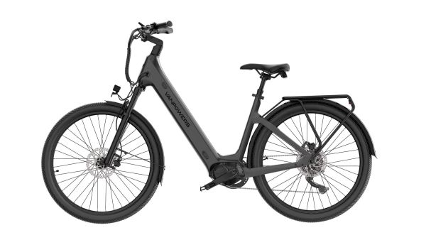 Vanpowers Urban Glide Ultra E-Bike Eisengrau Größe L Tiefeinsteiger, 110 km Reichweite & 25 km/h Fah