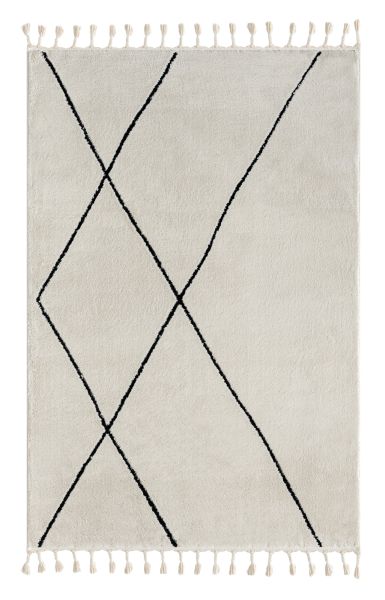 Teppich Moroccan Hideaway, 200 cm x 140 cm, Farbe weiß, rechteckig, Florhöhe 19mm