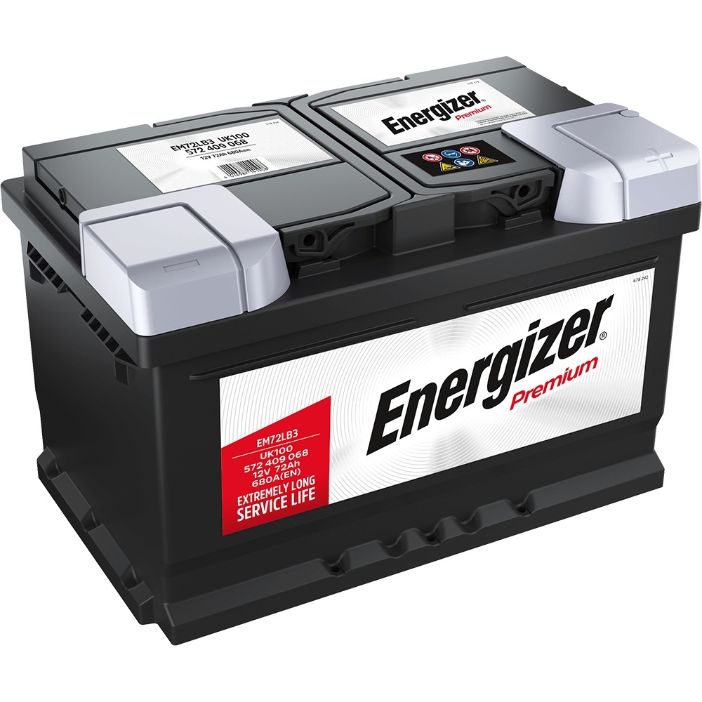 Energizer Premium 572409068I172 Autobatterien, EM72-LB3, 12 V 72