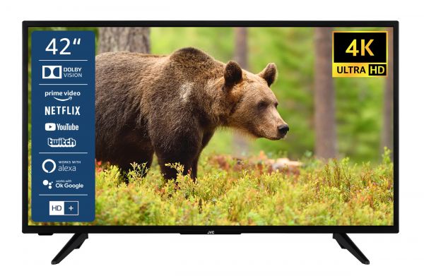 JVC LT-42VU3155 43 Zoll Fernseher/Smart TV (4K Ultra HD, HDR Dolby Vision, Triple-Tuner) - 6 Monate