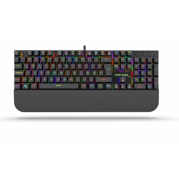 IKG-443 Gaming Tastatur mechanische Metalltastatur 18 LED Modus RGB Beleuchtung Schwarz