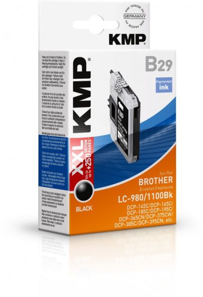 KMP B29 Tintenpatrone ersetzt Brother LC980BK/LC1100BK