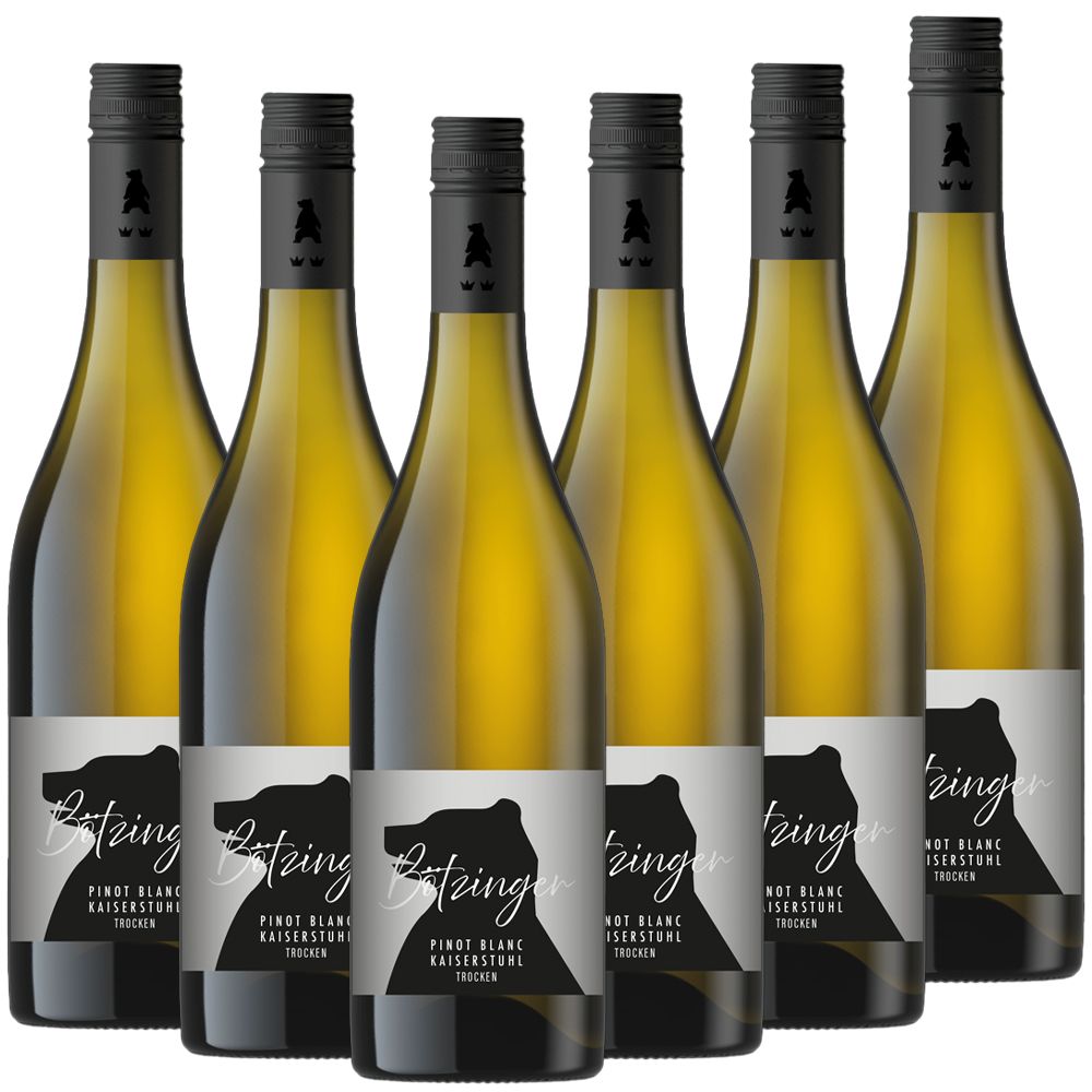 Der Bötzinger - Pinot Blanc Qualitätswein trocken - 6er Karton Winzergenossenschaft Bötzingen Norma24 DE