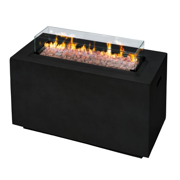 Amare Gas-Feuertisch schwarz 106 x 51 x 59cm