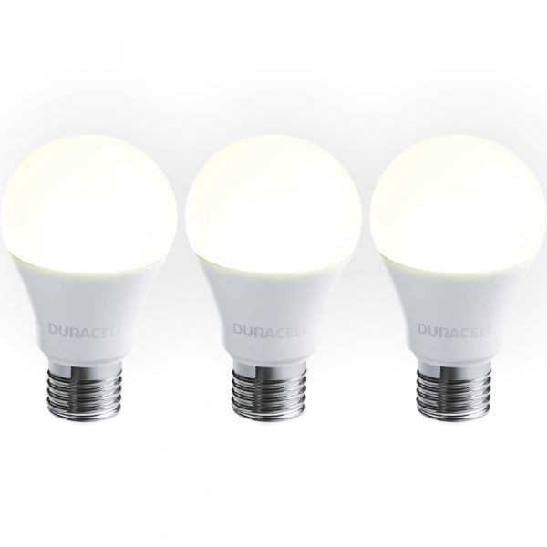 Duracell LED-Leuchtmittel, Birne, 6 W, E27, A-Shape - 3er Set