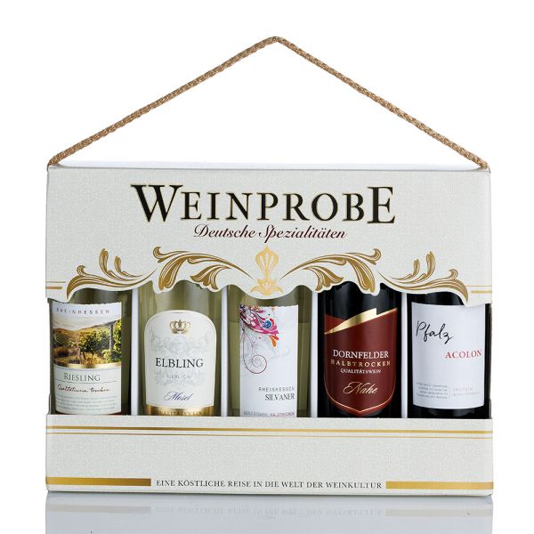 Weinprobe 5er Geschenkpackung - Weine aus Deutschland 5 x 250 ml