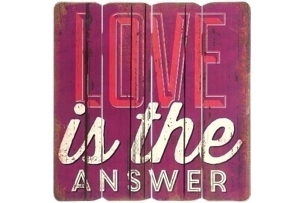 MyFlair Holzschild "Love is the answer"