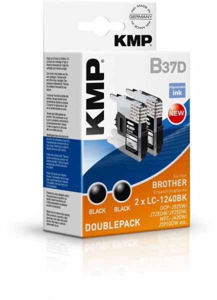 KMP B37D Tintenpatrone ersetzt Brother LC1240BK